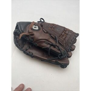 Demarini Ultimate Softball Glove 13" RHT Brown Black Leather EUC A2478